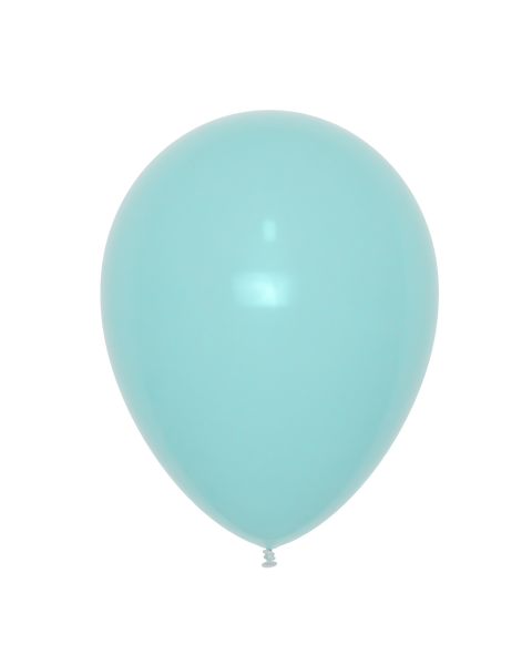 12" Carribean Blue Latex Balloon, Helium Inflated