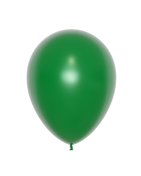 12" Green Latex Balloon, Helium Inflated