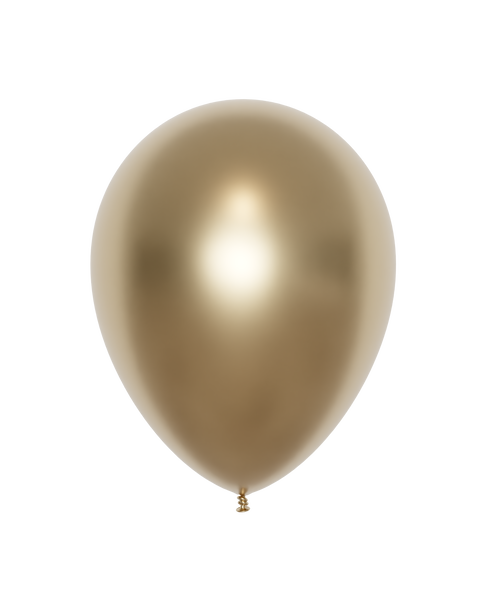 12" Metallic Gold Latex Balloon, Helium inflated