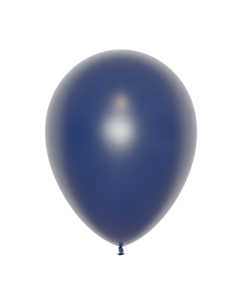 12" Navy Latex Balloon, Helium Inflated