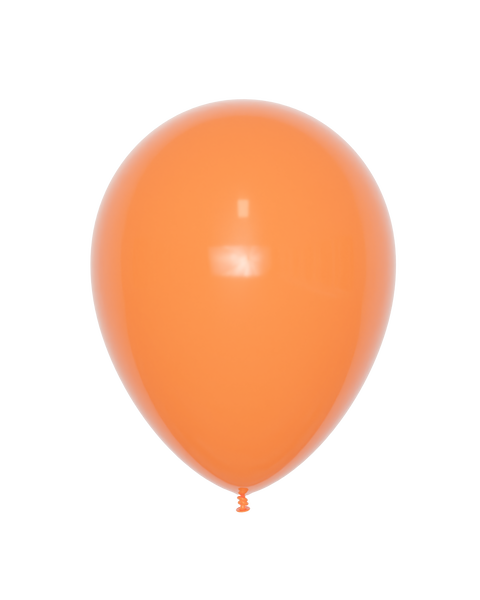 12" Orange Latex Balloon, Helium Inflated