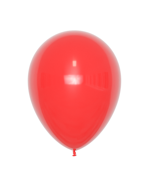 12" Red Latex Balloon, Helium Inflated