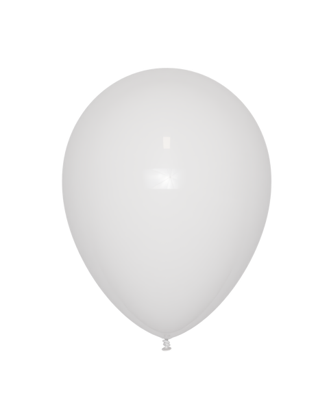 12" White Latex Balloon, Helium Inflated