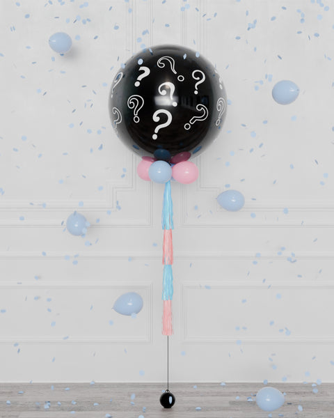 Gender Reveal Jumbo Balloon Pop Filled with Confettis, it's a boy