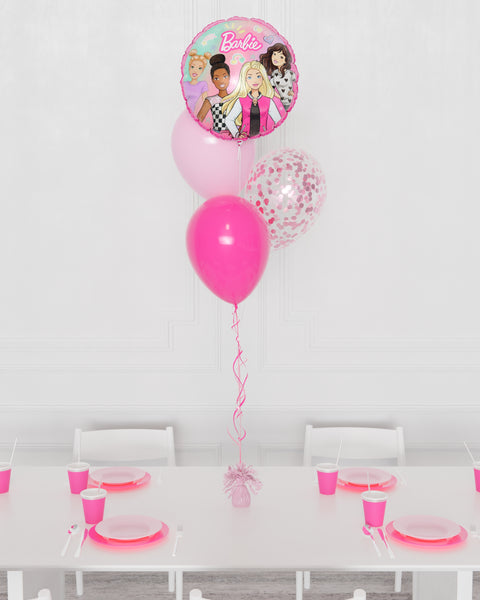 Barbie Balloon Bouquet, 4 balloons