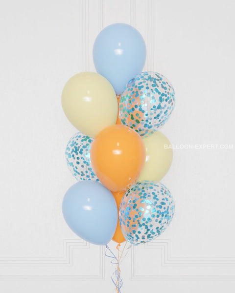 Bluey Confetti Balloon Bouquet, 10 Balloons, sold by Balloon Expert