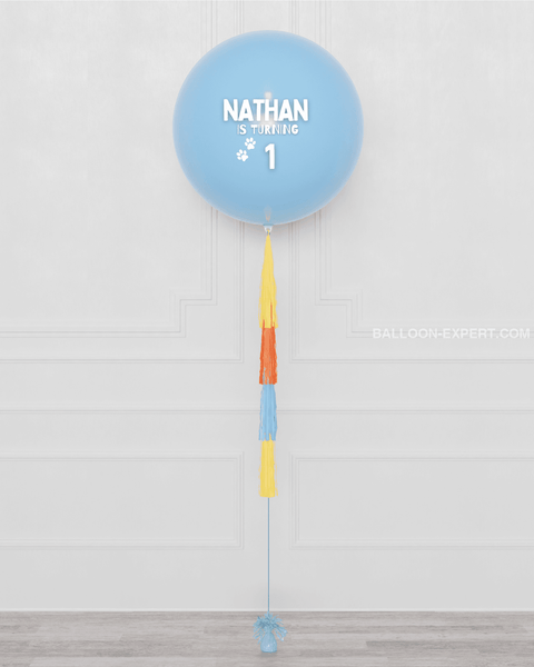 Bluey Jumbo Balloon with Tassels, sold by Balloon Expert