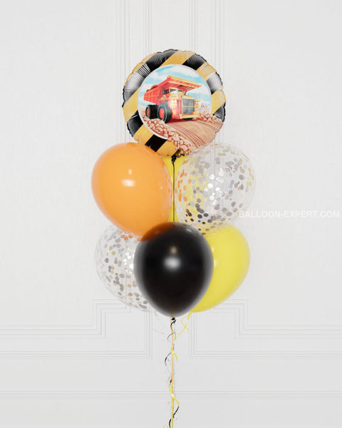 Construction - Foil Confetti Balloon Bouquet 7 Balloons