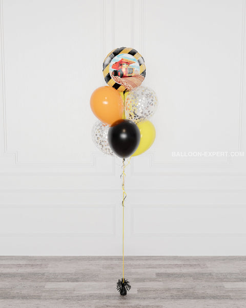 Construction - Foil Confetti Balloon Bouquet 7 Balloons