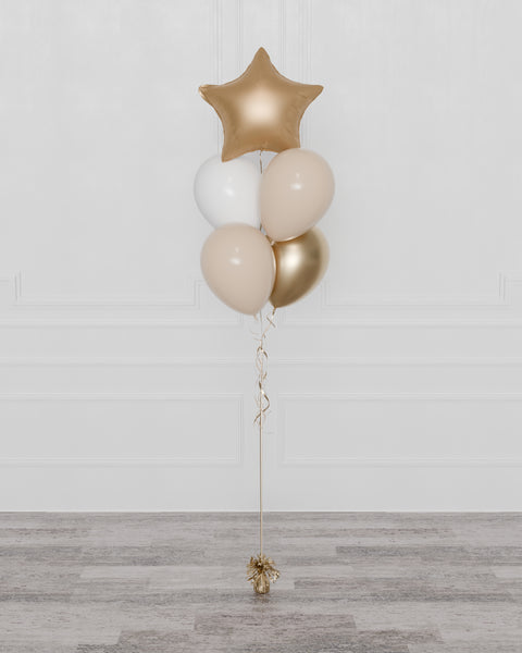Custom Foil Balloon Bouquet 5 Balloons, no confetti