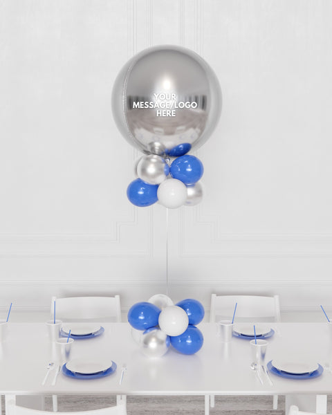 Custom Orbz Balloon Centerpiece, print logo or message