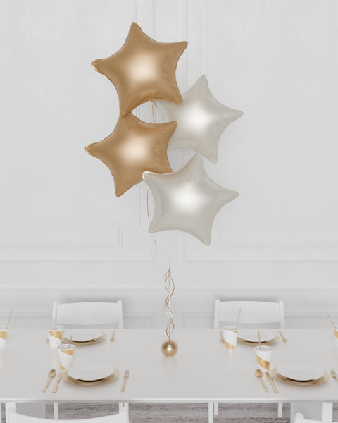 Customize Foil Stars Balloon Bouquet, 4 Balloons, helium inflated