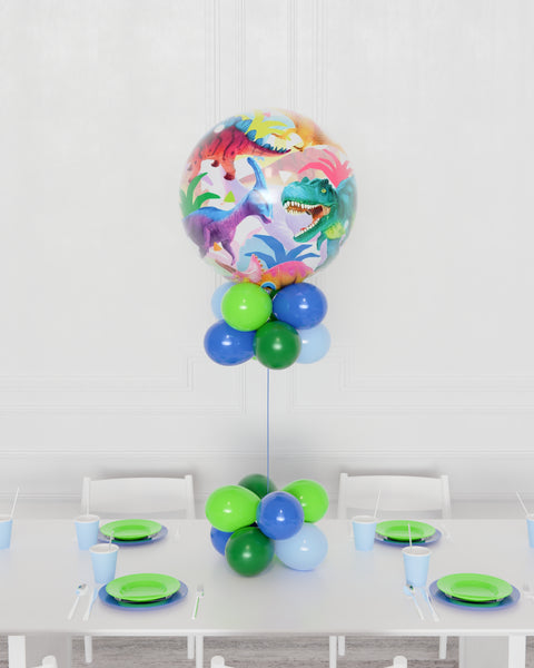 Dinosaur Bubble Balloon Centerpiece from Balloon Expert