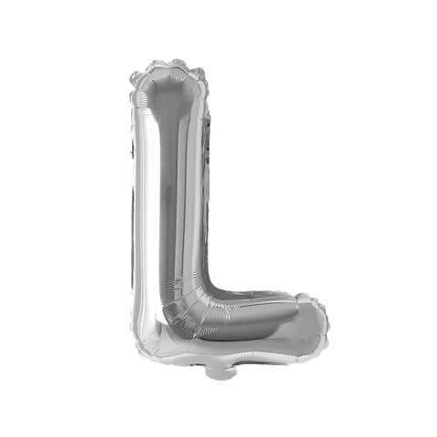 Ballon Mylar 16 Pouces, Lettre L, Argent