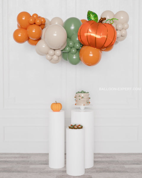Fall Pumpkin Balloon Garland, 6ft, air-inflated