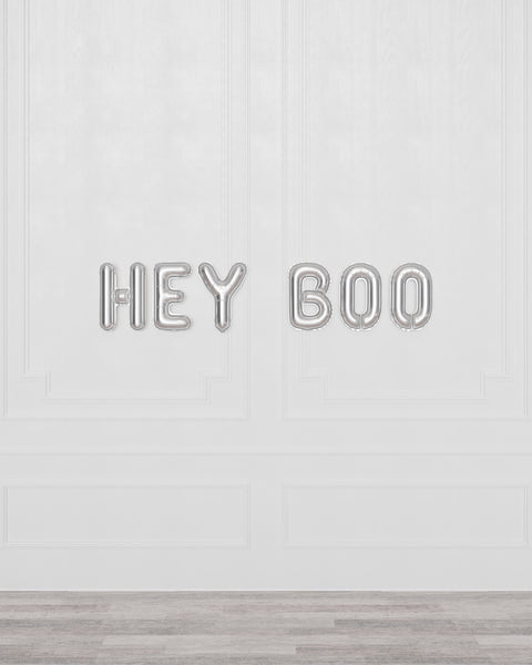 Halloween - "Hey Boo" Small Foil Letter Balloons, air-inflated