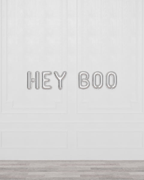 Halloween - "Hey Boo" Small Foil Letter Balloons, air-inflated