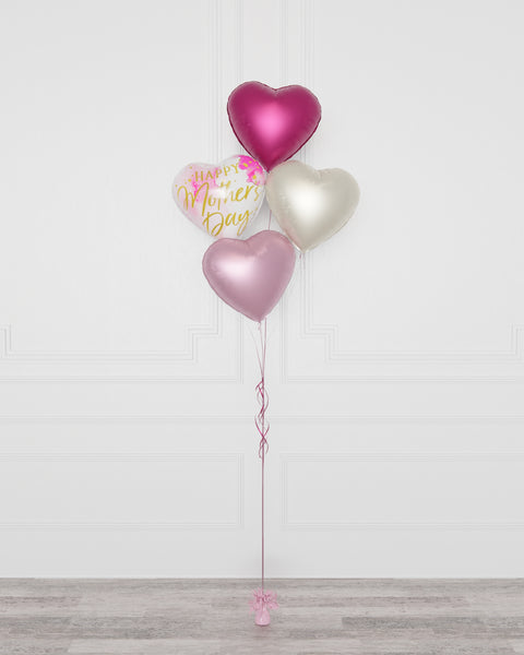 Happy Mother's Day Heart Foil Balloon Bouquet