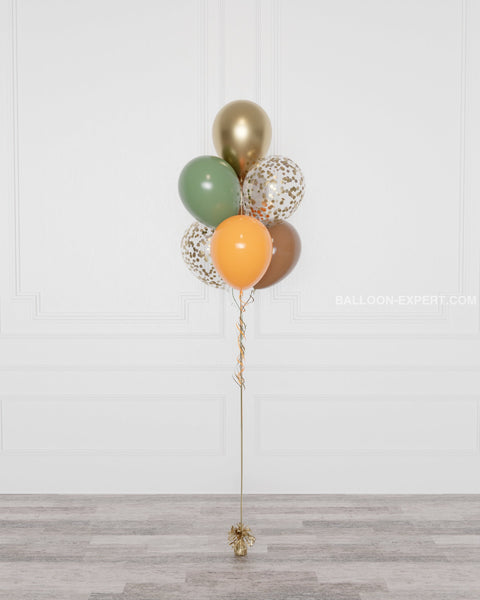 Jurassic World Confetti Balloon Bouquet, 7 Balloons, full image