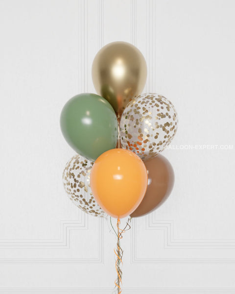 Jurassic World Confetti Balloon Bouquet, 7 Balloons, helium inflated