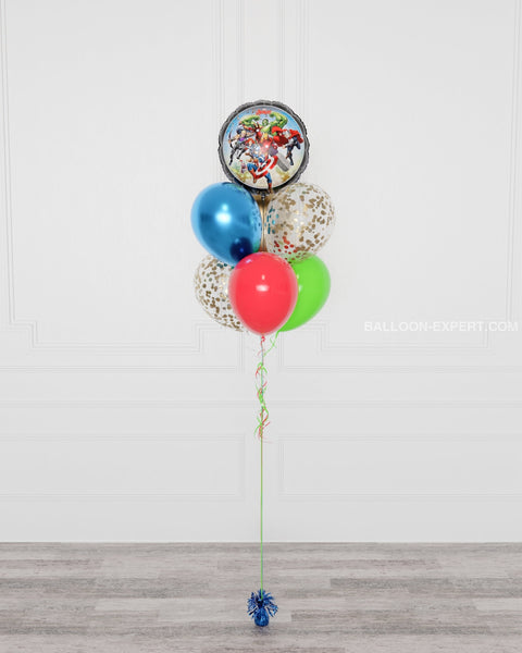 Marvels Avengers - Foil Confetti Balloon Bouquet 7 Balloons