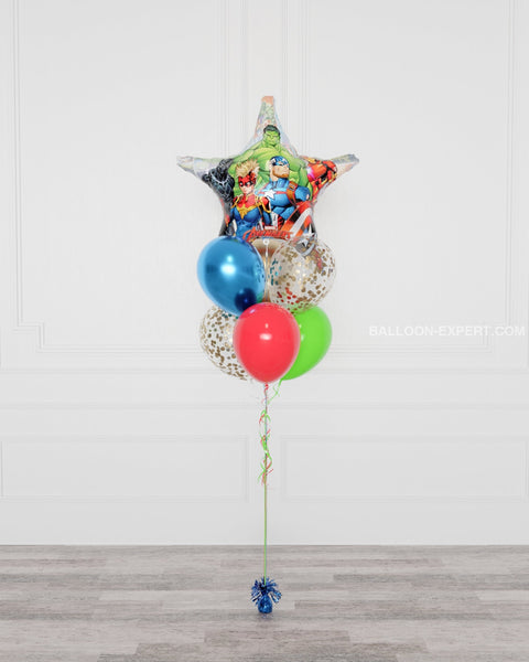 Marvel's Avengers- Supershape Confetti Balloon Bouquet