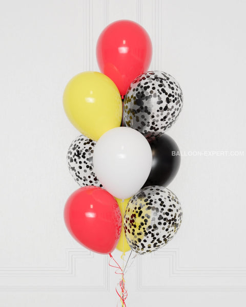 Pokemon Confetti Balloon Bouquet, 10 Balloons, Close Up Image