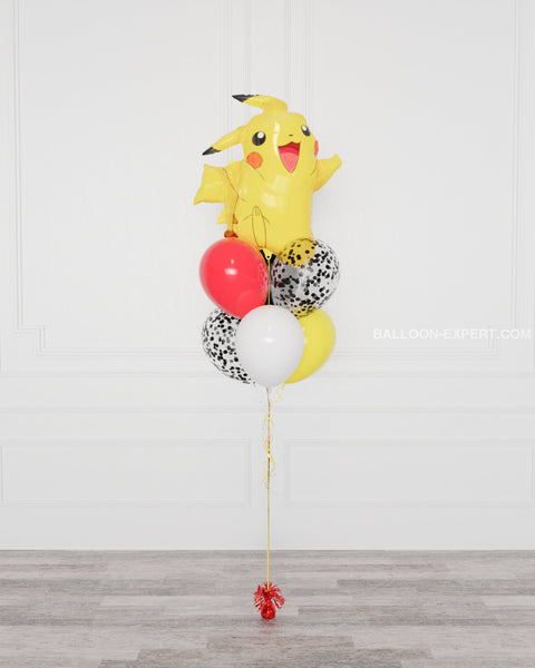 Pokemon Supershape Confetti Balloon Bouquet, Full Image, Balloon Expert