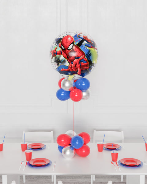 Spider-Man Bubble Balloon Centerpiece from Balloon Expert