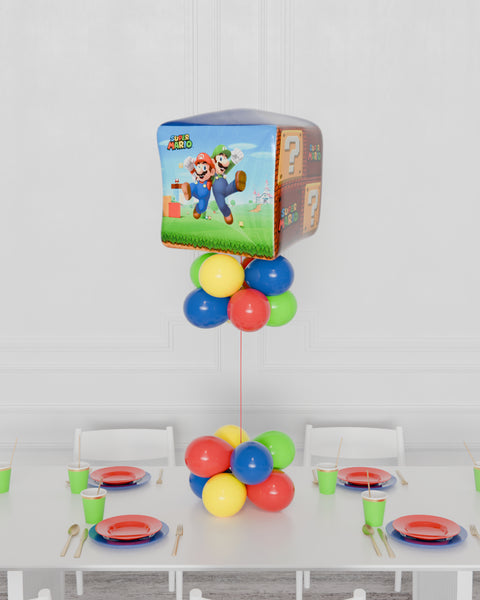 Super Mario Bros Cubez Balloon Centerpiece