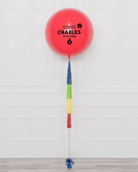 Super Mario Bros Jumbo Balloon with Tassels, sold by Balloon Expert