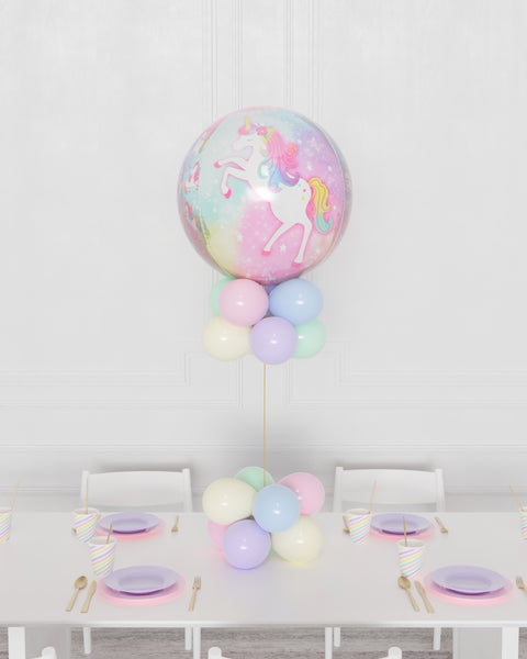 Unicorn Orbz Balloon Centerpiece from Balloon Expert