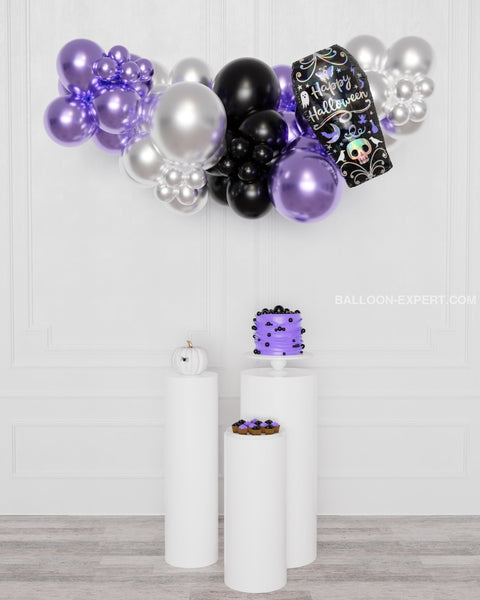 Wednesday Addams Halloween Balloon Garland, 6ft, air-inflated