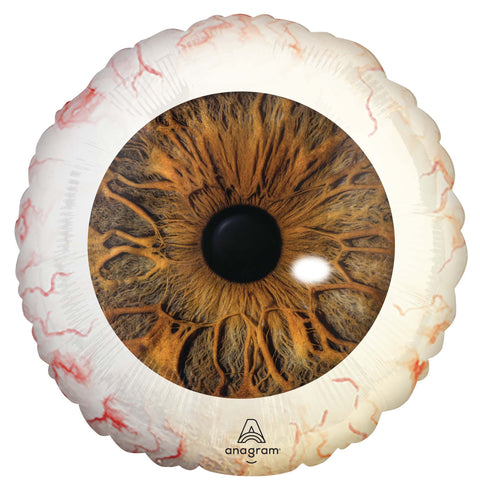 Creepy Brown Eyeball Foil Balloon, 18 Inches, sold individually