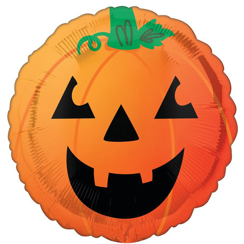 Ballon rond en aluminium avec citrouille orange d'Halloween, 18 pouces