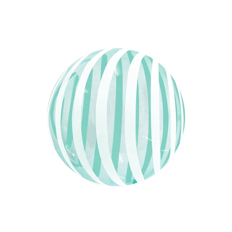 Buy Balloons Stripe Bubble Balloon, Green & White, 18 Inches sold at Balloon Expert
