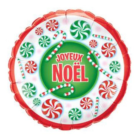 Buy Balloons Joyeux Noel Bonbons Foil Balloon, 18 Inches sold at Balloon Expert