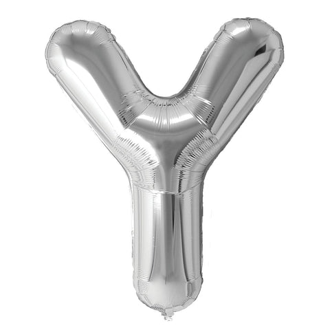 Buy Balloons Silver Letter Y Foil Balloon, 34 Inches sold at Balloon Expert