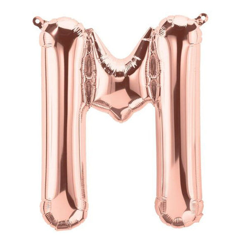 Buy Balloons Rose Gold Letter M Foil Balloon, 34 Inches sold at Balloon Expert