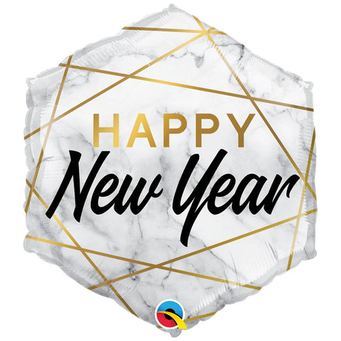 Buy Balloons Happy New Year Marble Supershape Balloon sold at Balloon Expert