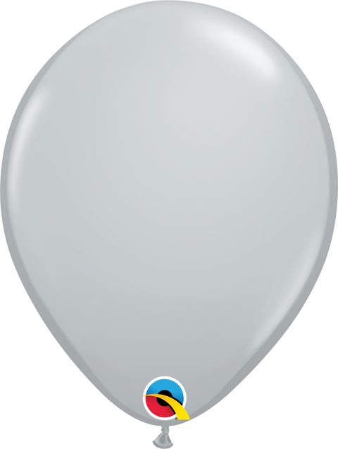 12" Grey Latex Balloon, Helium Inflated from Balloon Expert