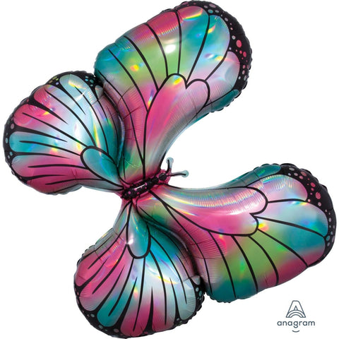 Buy Balloons Pink Iridescent Butterfly Supershape Balloon sold at Balloon Expert