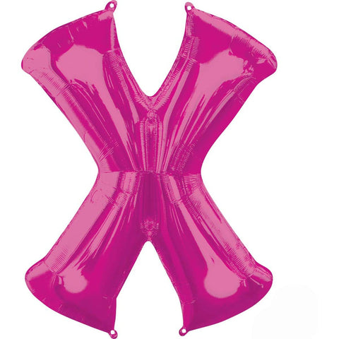 Buy Balloons Pink Letter X Foil Balloon, 36 Inches sold at Balloon Expert