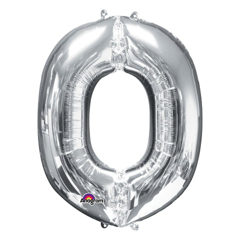 Buy Balloons Silver Letter O Foil Balloon, 34 Inches sold at Balloon Expert