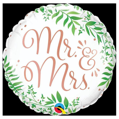 Buy Balloons Mr. & Mrs. Greenery Wedding Balloon sold at Balloon Expert