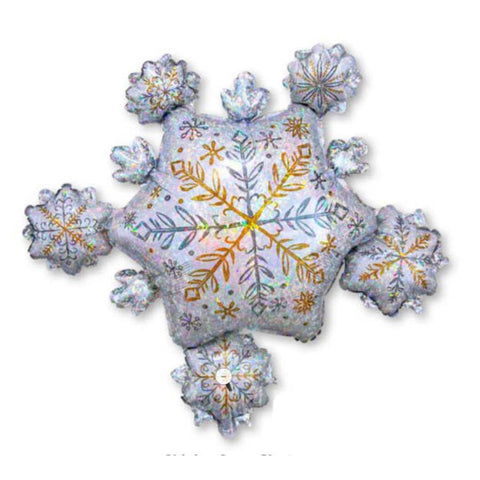Buy Balloons Holographic Snowflake Supershape Balloon sold at Balloon Expert