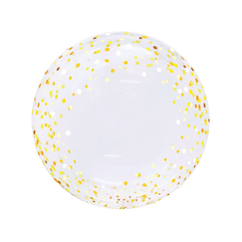 Buy Balloons HD Bubble Balloon, Gold Confetti, 20 Inches sold at Balloon Expert