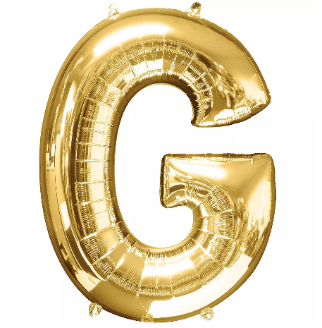 34in Gold Letter Balloon