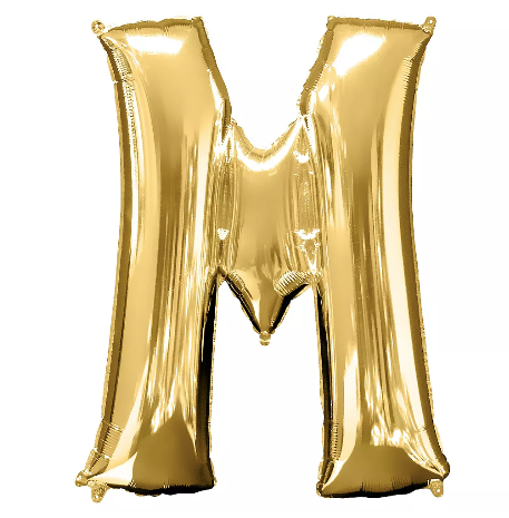 34in Gold Letter Balloon