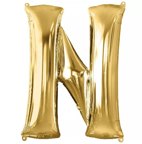 34in Gold Letter Balloon